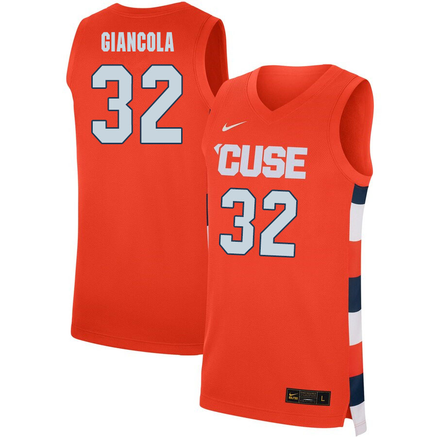 2020 Men #32 Nick Giancola Syracuse Orange College Basketball Jerseys Sale-Orange